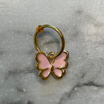 Pink Enamel Butterfly Stitch Marker