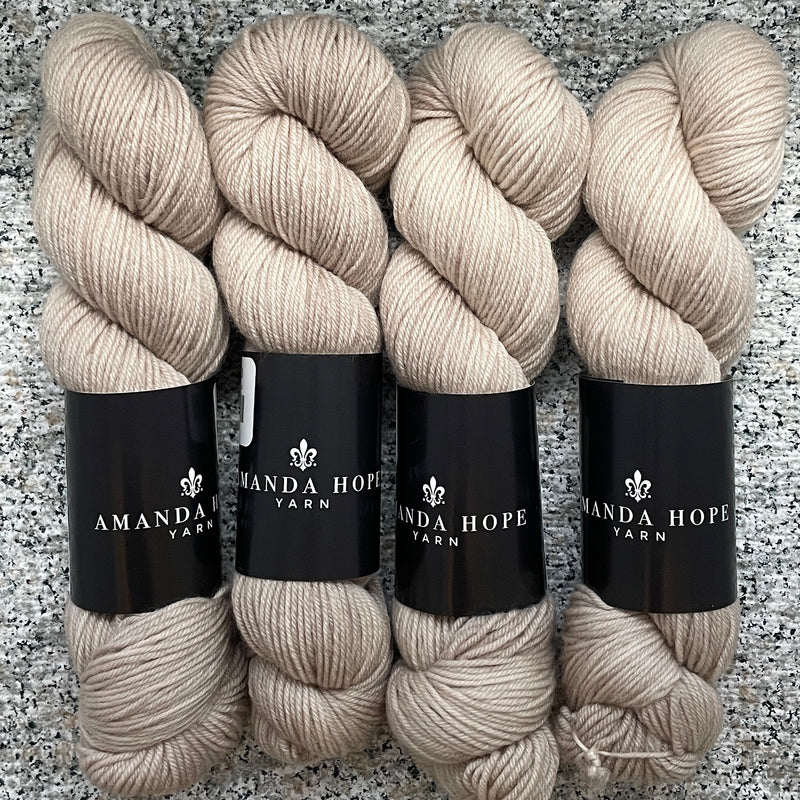 Cashmere Pearl, Aussie Extra Fine Sock with Nylon 50 (1/2 skein, 50 grams)