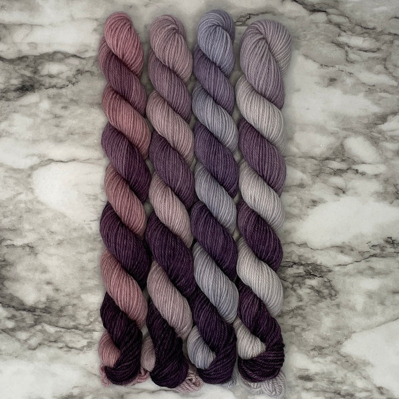 Assigned Pooling, Set of Four Gradient Minis, Aussie Extra Fine Sock with Nylon