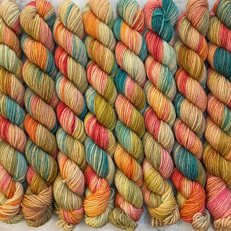 Moulin Rouge Mini, 20 gram skein in Aussie Extra Fine Sock with Nylon