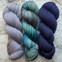 Mermaid Trio OOAK, Aussie Extra Fine Fingering