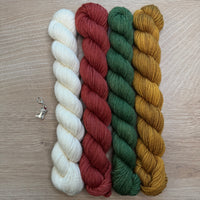 Christmas 4-20 gram Minis on Aussie Extra Fine Sock with Nylon & Stocking Progress Keeper