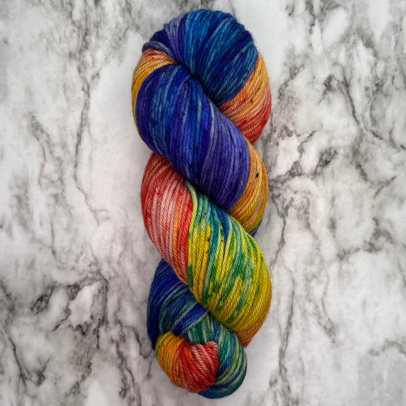 Rainbow OOAK, Aussie Extra Fine DK with Nylon