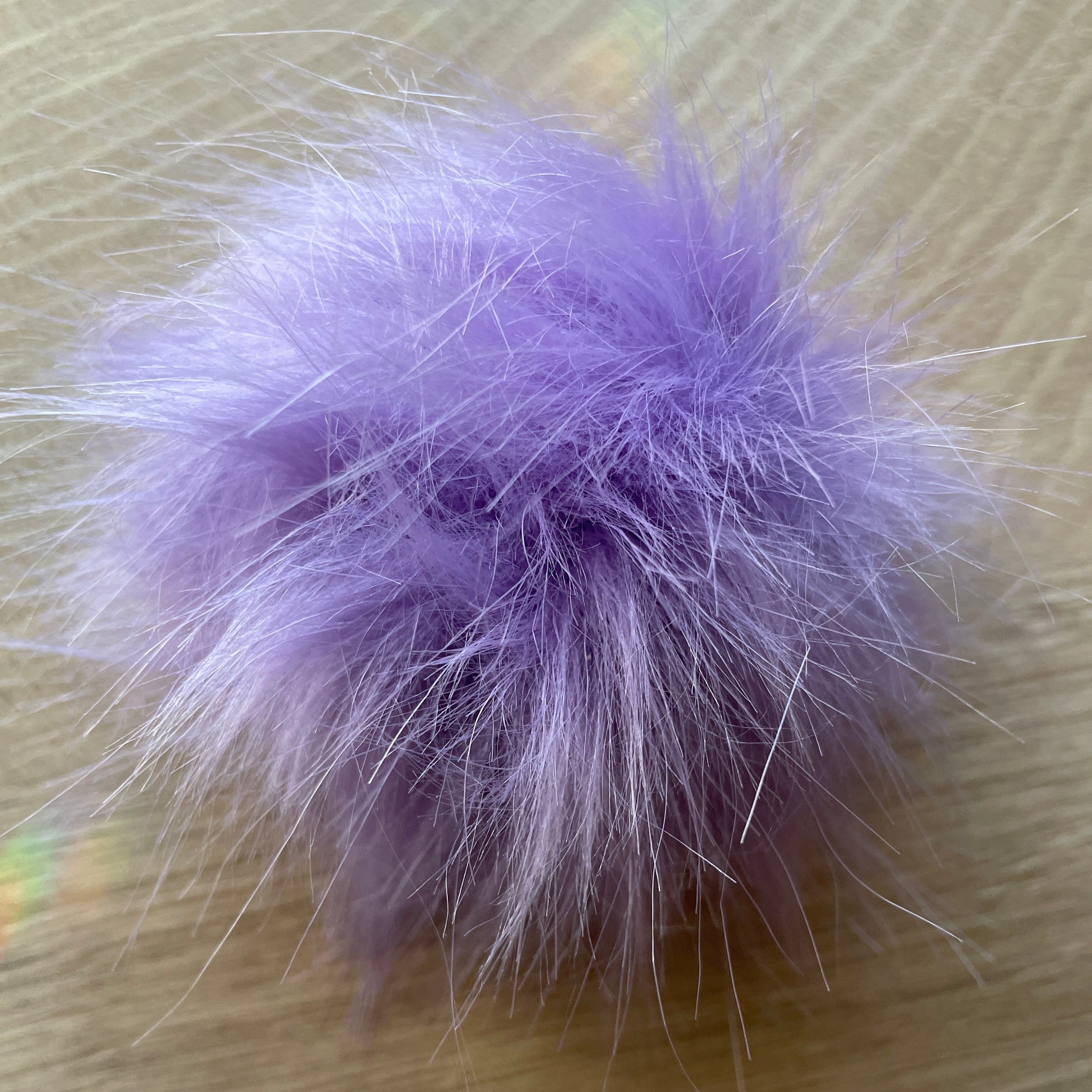 3" Lavender Faux Fox Pompom