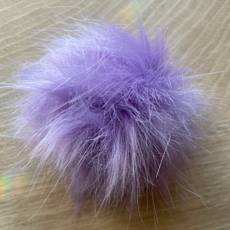 3" Lavender Faux Fox Pompom