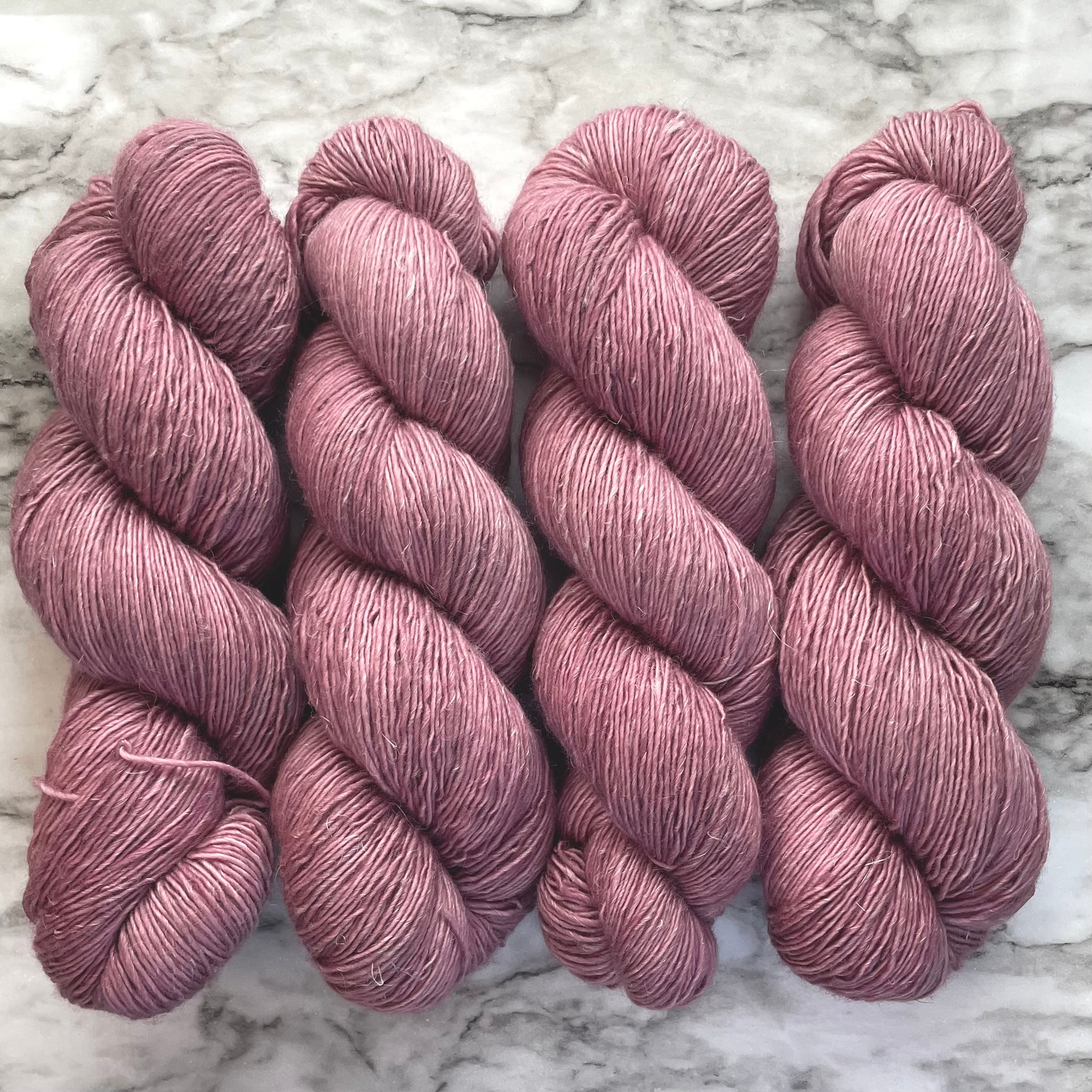Mauvelous, Merino Linen Fingering Weight