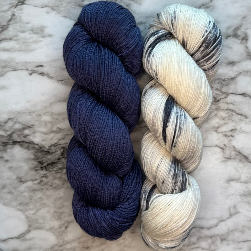 Dark Hidcote & Antibes Batik Duo in Aussie Extra Fine Fingering