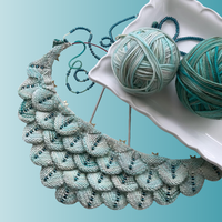 Nordic Seas Quartet - Dragon Lore 2 (designed by Alexandra Davidoff) in Aussie Extra Fine DK with Nylon, + 1 Dragon Stitch Marker, [Pattern is NOT included]