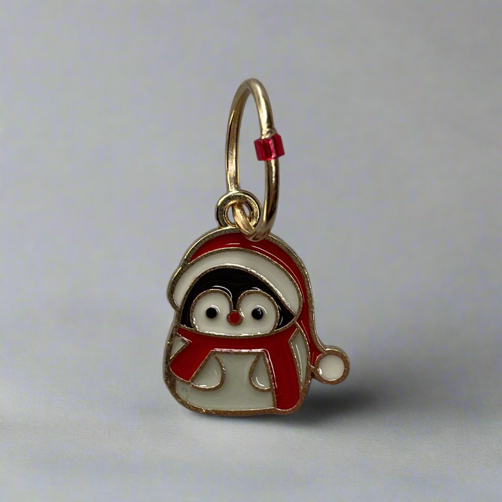 Winter Holiday Enamel Stitch Markers, set of 3 or individually