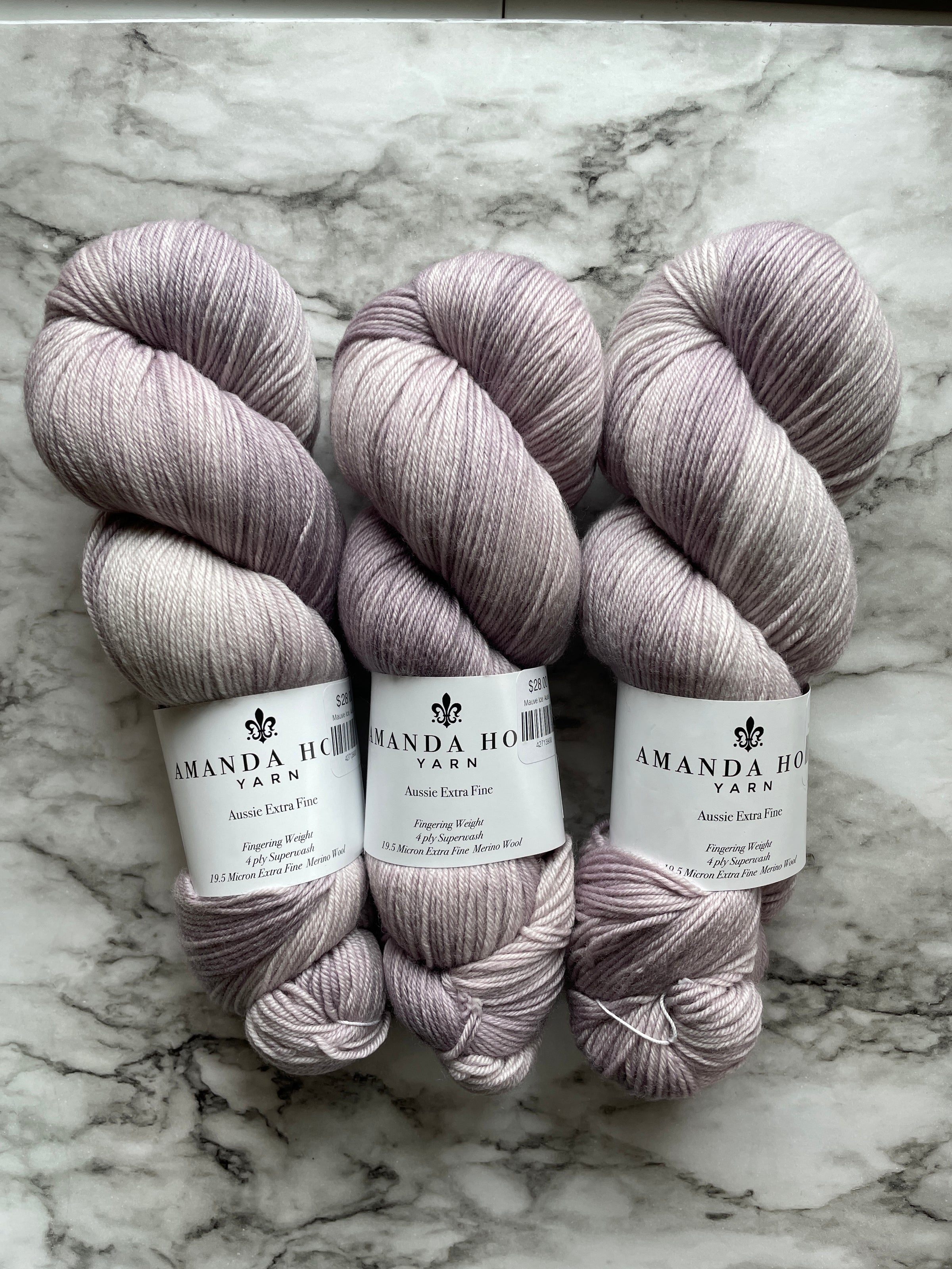 Mauve Ice, Aussie Extra Fine Fingering or Aussie Extra Fine Sock with Nylon