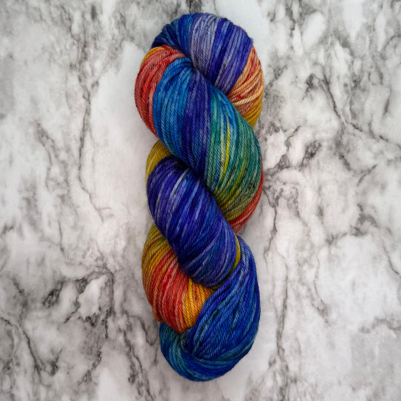 Rainbow OOAK, Aussie Extra Fine DK with Nylon