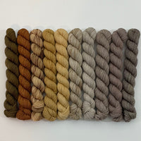 Ten Skein Mini Set 2464 + Stitch Marker, Aussie Extra Fine Sock with Nylon