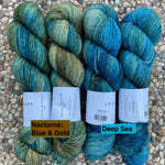 Deep Sea, Merino Linen Fingering Weight