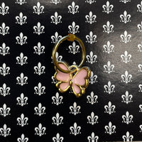 Pink Enamel Butterfly Stitch Marker