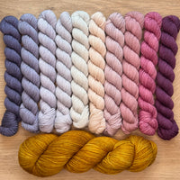 Tabby Road MKAL 2026 (by Casapinka) Aussie Extra Fine Sock with Nylon 10 Mini set #4 with 1 Full Skein of French Ormolu & 1 Cat Stitch Marker