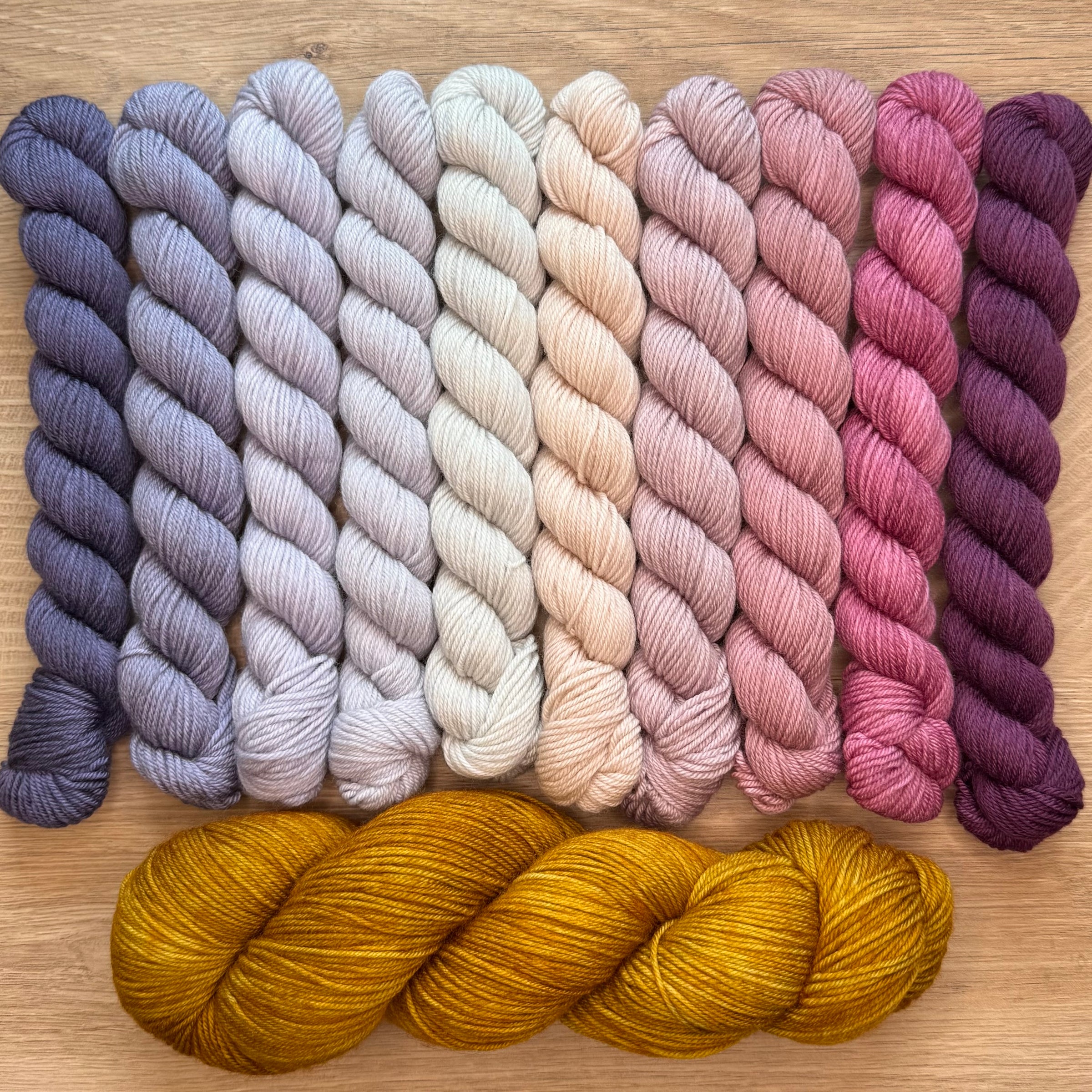 Tabby Road MKAL 2026 (by Casapinka) Aussie Extra Fine Sock with Nylon 10 Mini set #4 with 1 Full Skein of French Ormolu & 1 Cat Stitch Marker