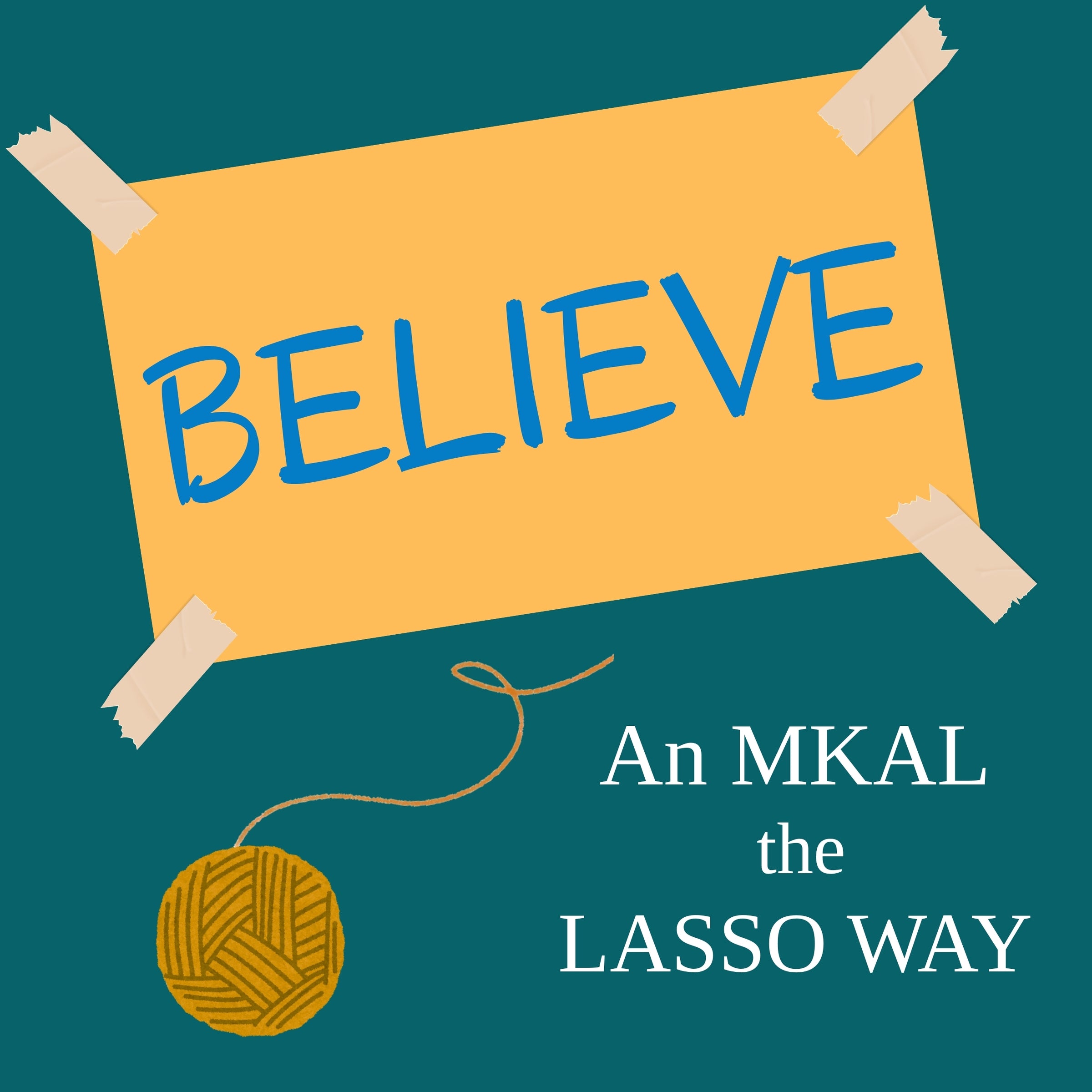 Believe: An MKAL the Lasso Way by Lyrical Knits “Beard’s Magic Trousers” Set on Aussie Extra Fine Fingering + 1 Themed Stitch Marker *Pattern NOT Included* All preorders will ship out February 17th