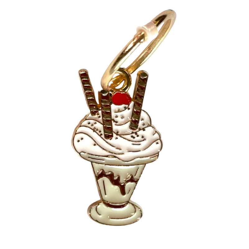 Enamel Sundae Stitch Marker