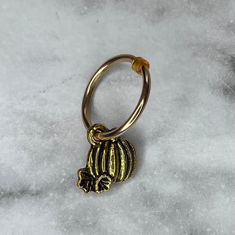 Tiny Golden Pumpkin 🎃 Stitch Marker