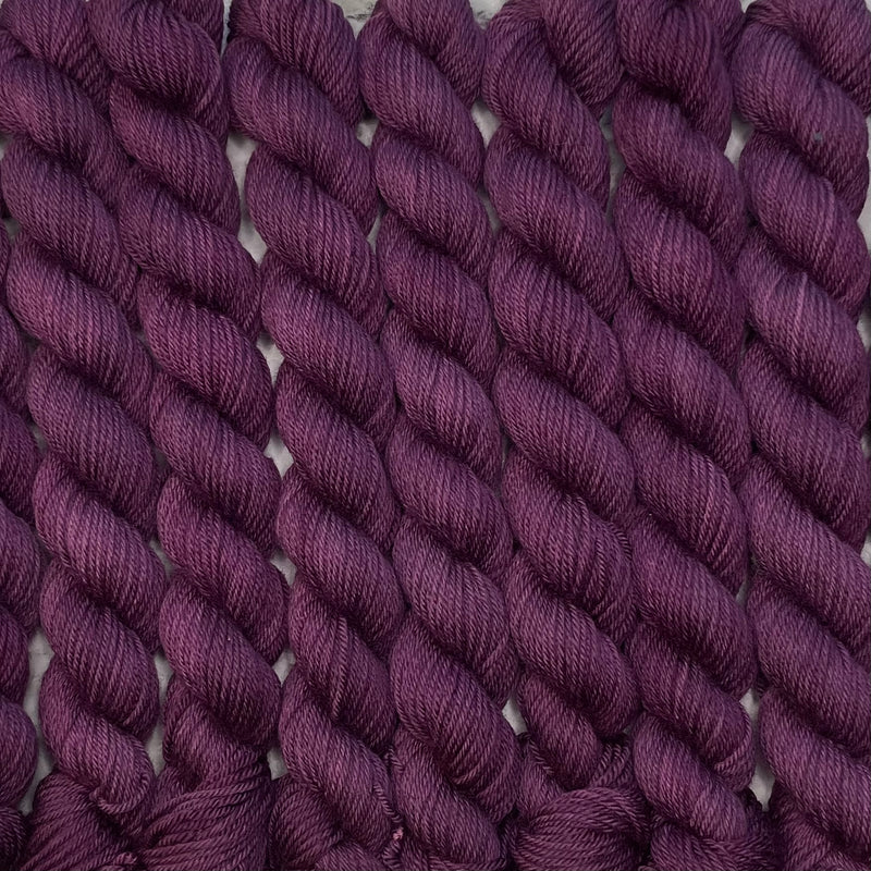 Claret, 20 gram Mini Skein in Aussie Extra Fine Sock with Nylon