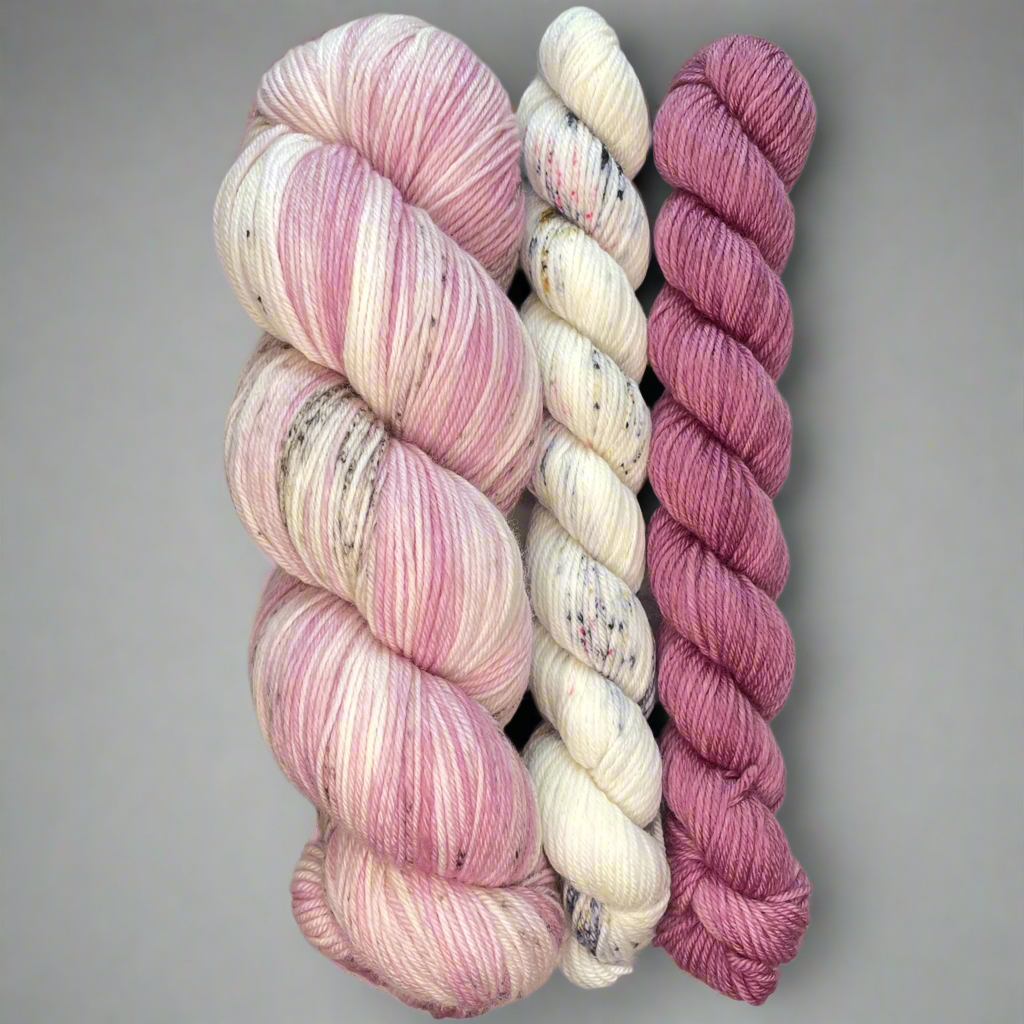 Raspberry Swirl Sock Set,  Aussie Extra Fine Sock with Nylon Sock Set