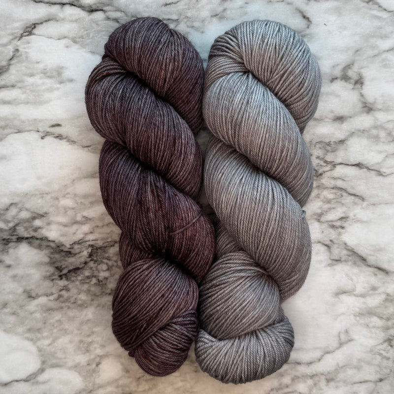 Dusk and Dawn & Steel Duo in Aussie Extra Fine Fingering