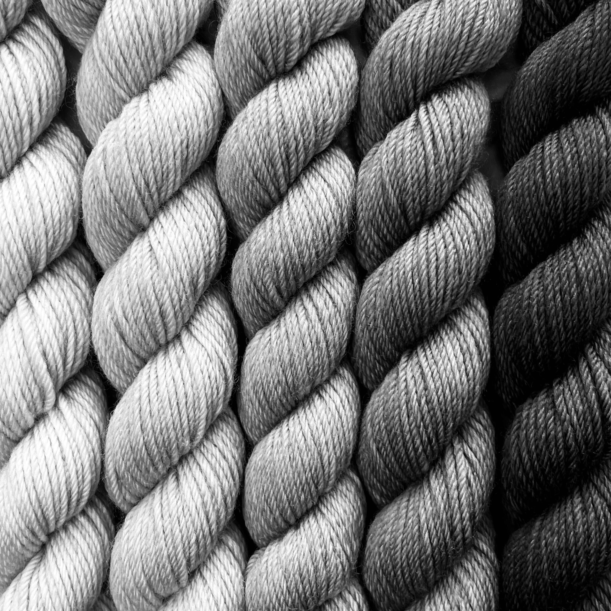 Champ de Lavande 5 Gradient Minis, (Five 20 gram skeins) Aussie Extra Fine Sock with Nylon
