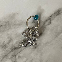 Oil Rubbed Bronze Dragon Lore 2 (designed by Alexandra Davidoff shown in Nordic Seas Quartet) in Aussie Extra Fine DK with Nylon, + 1 Dragon Stitch Marker, FREE SHIPPING TO US [Pattern is NOT included]  *DYED TO ORDER*