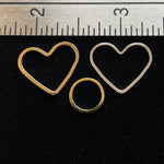 Love and Hugs Stitch Markers ❤️ 10 Heart or 10 Golden Rings Stitch Marker set in a 1" plastic screw on container