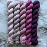 Heather Moorland 5 Gradient Minis, (Five 20 gram skeins) Aussie Extra Fine Sock with Nylon