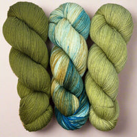 Hiss & Vinegar MKAL (by Casapinka)  Trio: Bottle Green, Nocturne Bright, Vert 