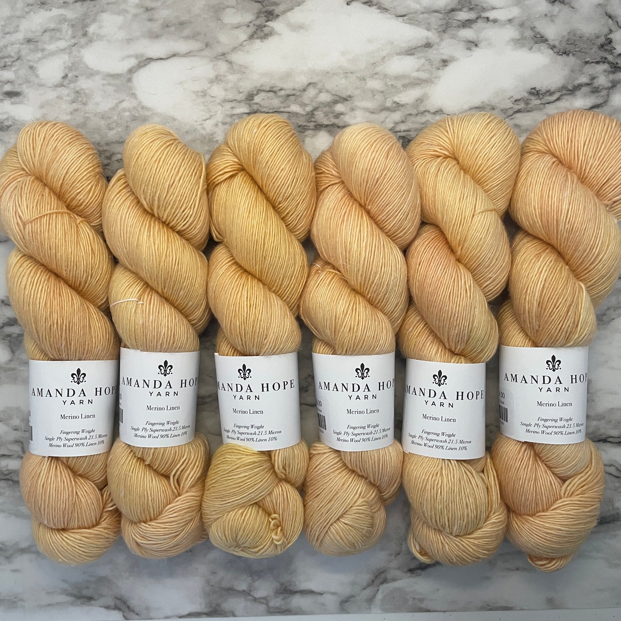 Peach Sorbet, Merino Linen Fingering Weight