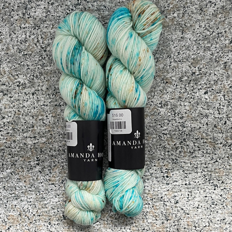 Breakfast at Tiffany's,  Aussie Extra Fine Sock with Nylon 50 (1/2 skein, 50 grams)