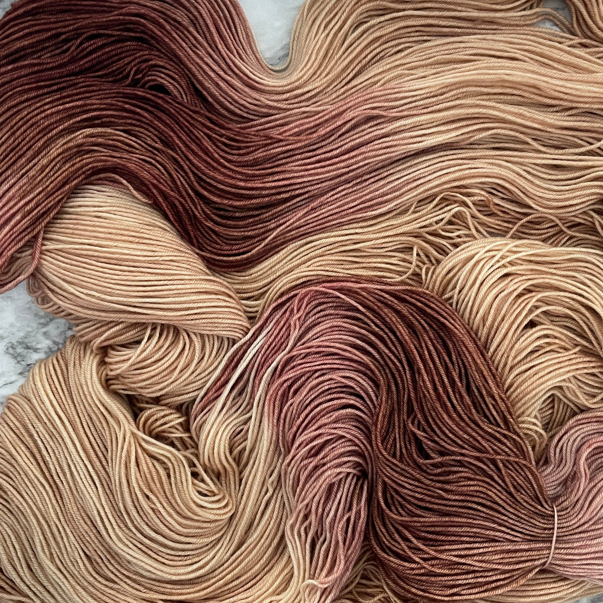 AP (Assigned Pooling), Fig Brown/Camel, Aussie Extra Fine Fingering, Dyed for Assigned Pooling