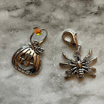 🕷️Spider & Pumpkin 🎃 Stitch Markers and Progress Keepers