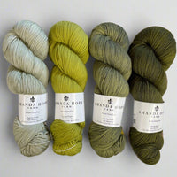 Verdant Gradient, Quartet in Aussie Extra Fine Fingering or Aussie Extra Fine Sock with Nylon