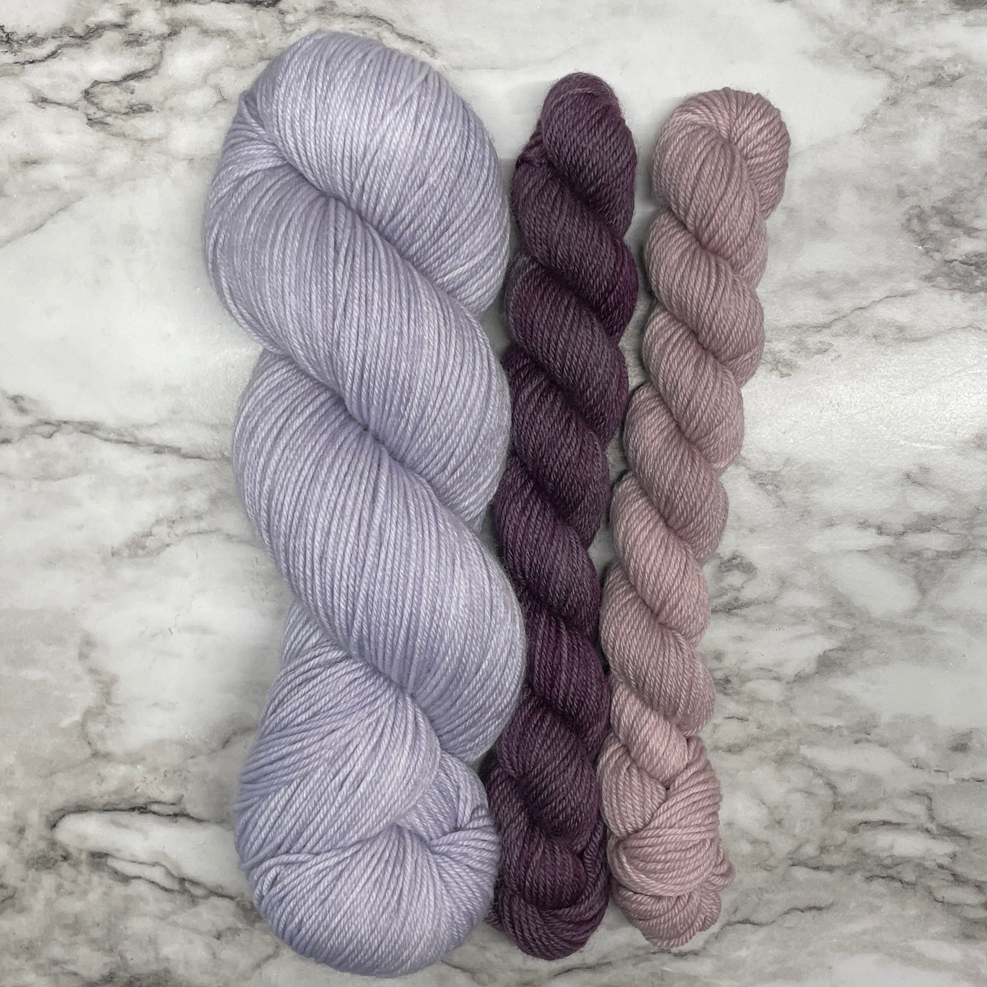 Lavender Purple Fine Pure Merino Wool Thread Two Ply