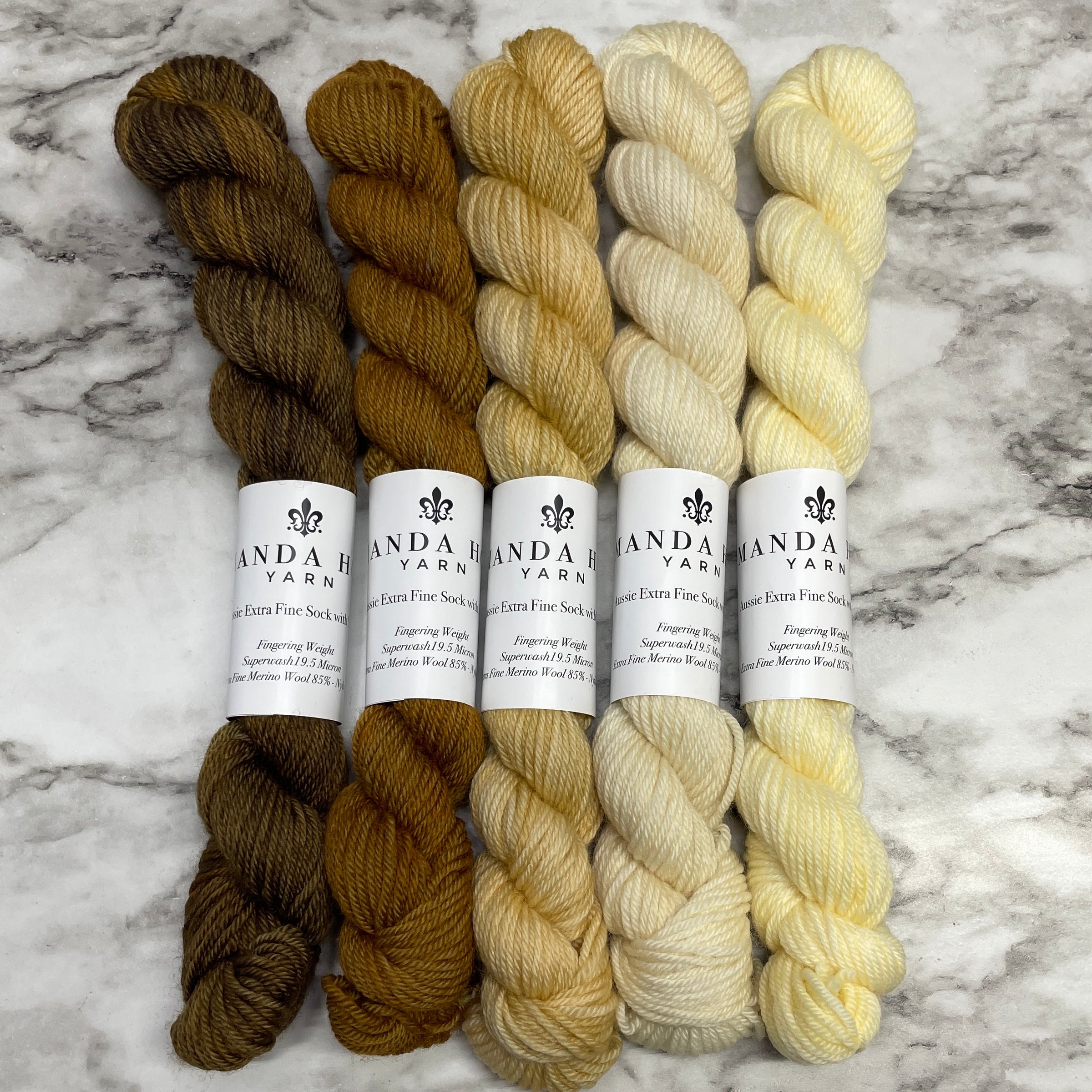 Simply Fun MKAL 5 Pack with 2 Removable Stitch Markers, Set 2404, Aussie Extra Fine Sock with Nylon