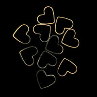 Love and Hugs Stitch Markers ❤️ 10 Heart or 10 Golden Rings Stitch Marker set in a 1" plastic screw on container