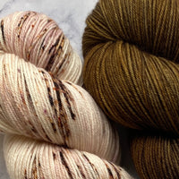 Way Leads on to Way MKAL Duo - Oil Rubbed Bronze + Cinnamon, Aussie Extra Fine Fingering