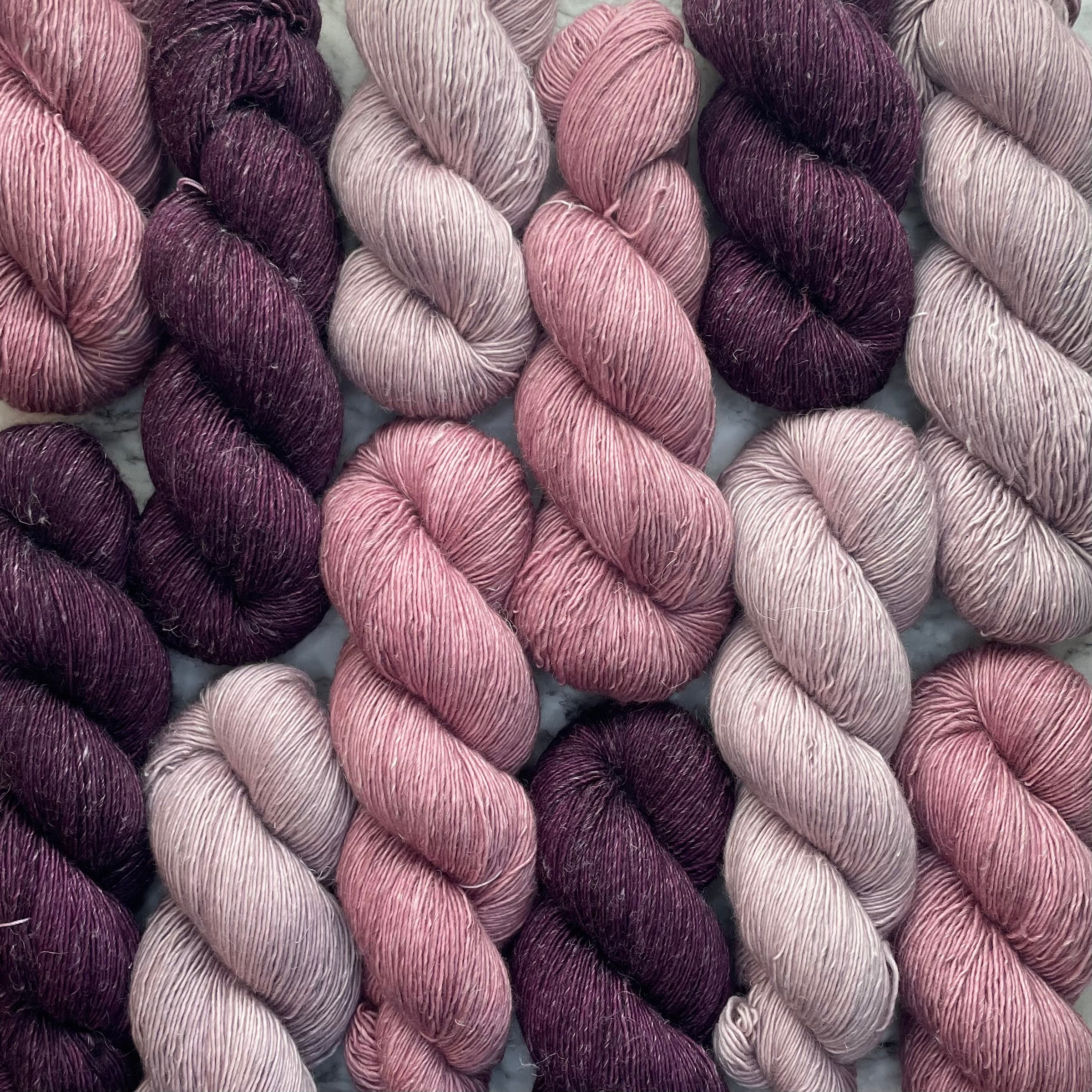 Mauvelous, Merino Linen Fingering Weight