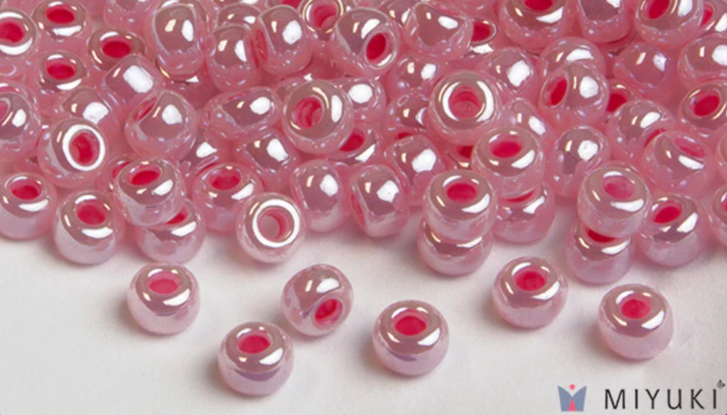 Raspberry Ceylon Miyuki Seed Beads, miy6-516, Size 6, 30 grams