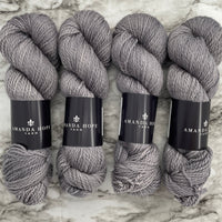Merino Linen Aran Yarn Bundle, Steel - Perfect for PetiteKnit's Sophie Shawl