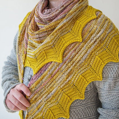 Wooly Waffle Shawl by Stephen West 4 Skein Fade Set, Aussie Extra Fine DK with Nylon, Pattern is NOT included