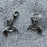 Hummingbird Stitch Marker & Progress Keeper Pair