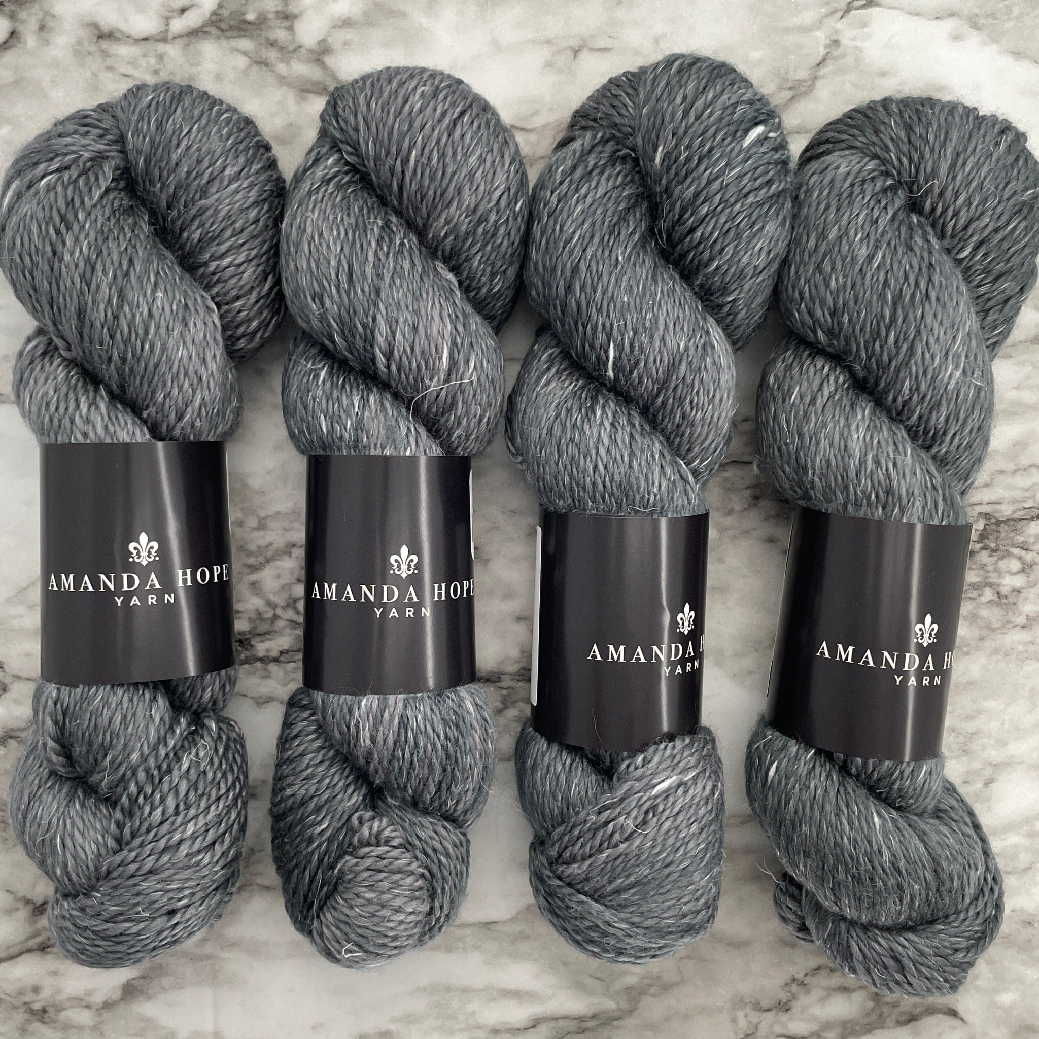 Merino Linen Aran Yarn Bundle, Lava Rock - Perfect for PetiteKnit's Sophie Shawl