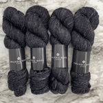 Merino Linen Aran Yarn Bundle, Noir - Perfect for PetiteKnit's Sophie Shawl