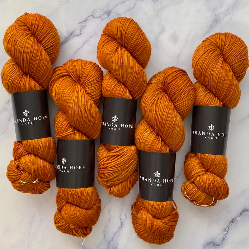 Burnt Orange, Aussie Extra Fine Fingering or Aussie Extra Fine Sock with Nylon