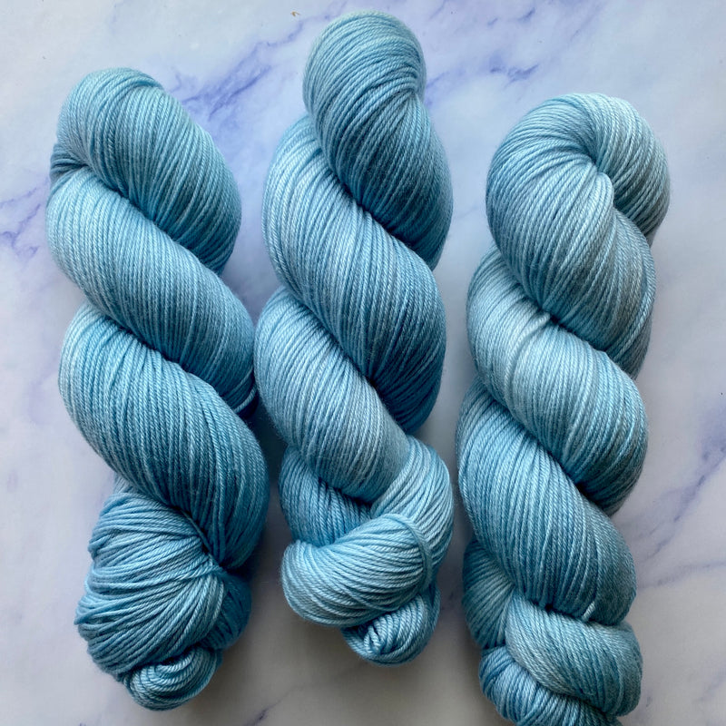 Buxton Blue, Aussie Extra Fine Fingering or Aussie Extra Fine Sock with Nylon