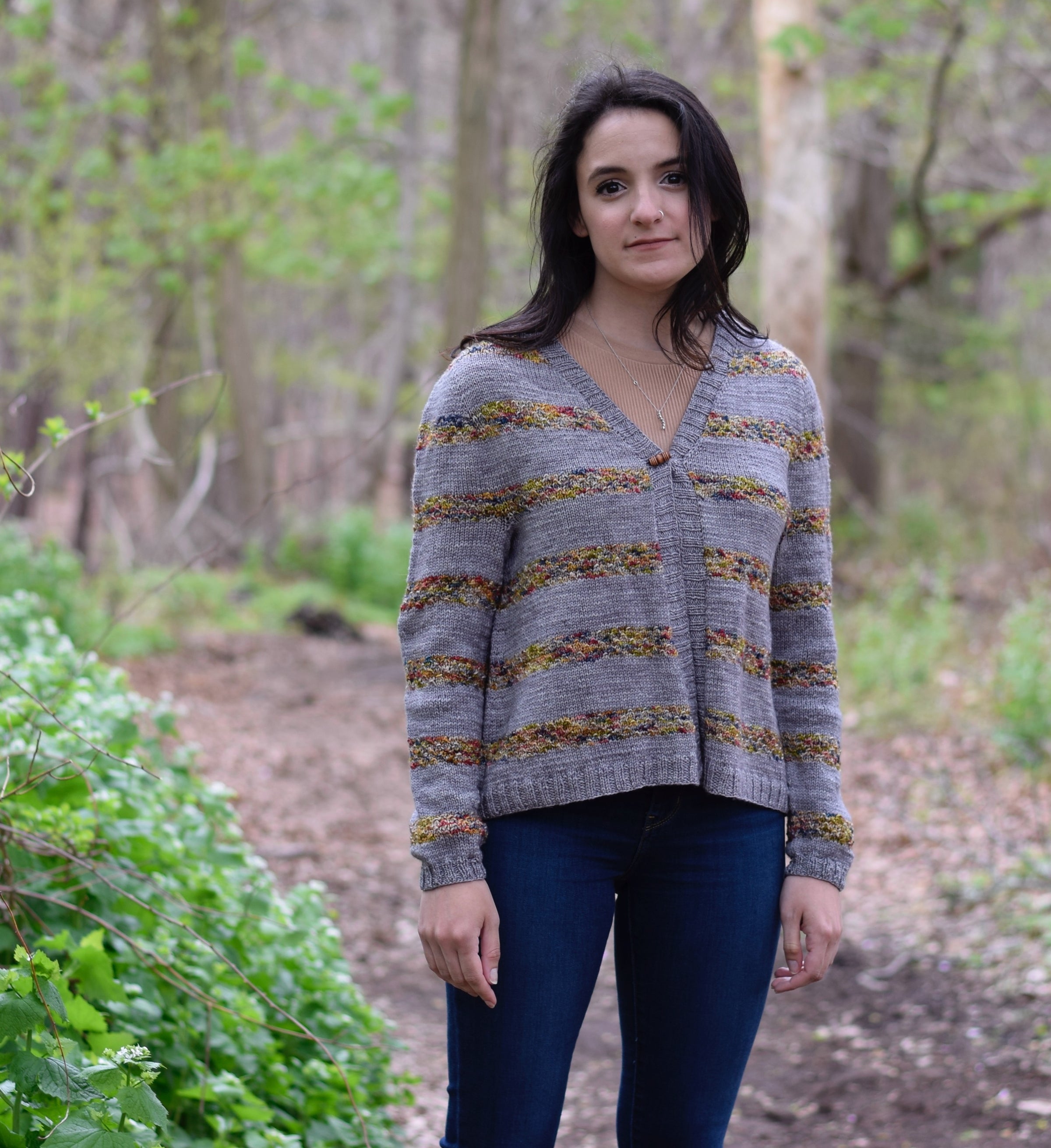 Cattail Cardigan (design by Paper Moon Knits) Yarn in Original Colors, Aussie Extra Fine Sport *DYED TO ORDER*